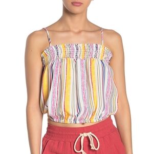NWT Nordstrom Good Luck Gem Striped Crop Tank